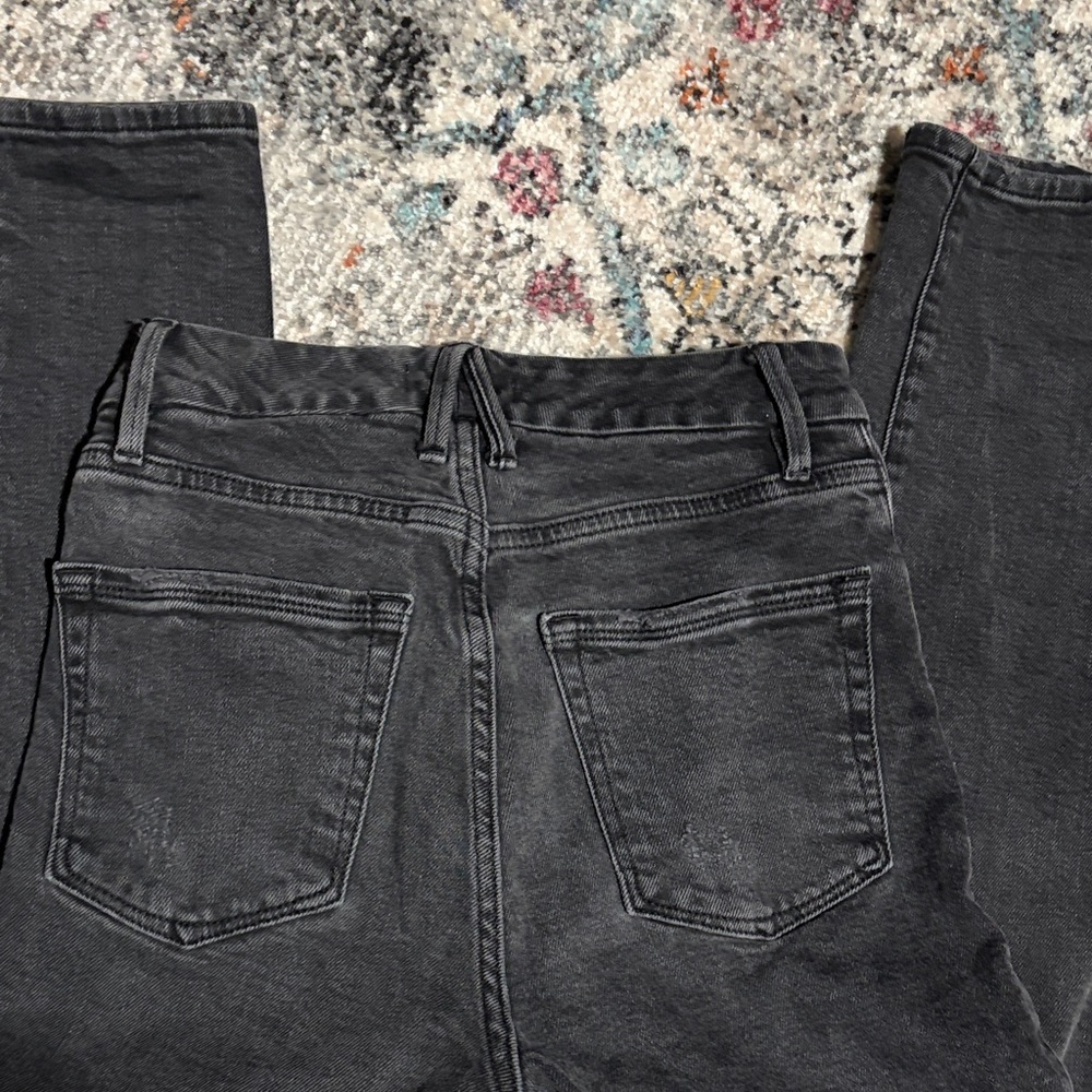Good American Black Denim Jeans with Branded Waist Tag